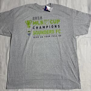 Seattle Sounders Shirt Mens XL Gray Logo FC Cup Champs Graphic Team Athletics